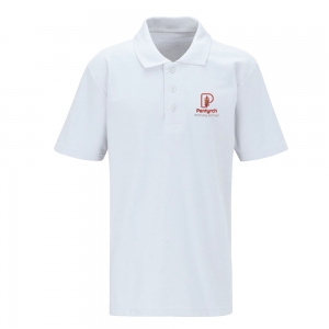 Pentyrch Primary White Polo Shirt