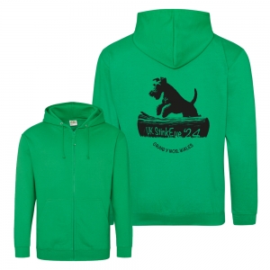 UK StinkEye Unisex Kelly Green ZIPPED Hoodie