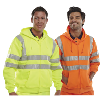 Warrior Hi Vis Zip Front Hoody 