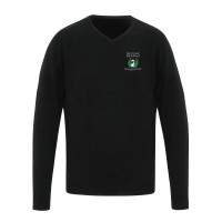 Bedwas High V Neck Jumper Adult Sizes With Logo