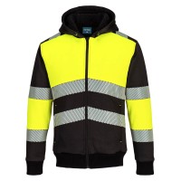 PW377 Hi Vis Zipped Winter Hoody